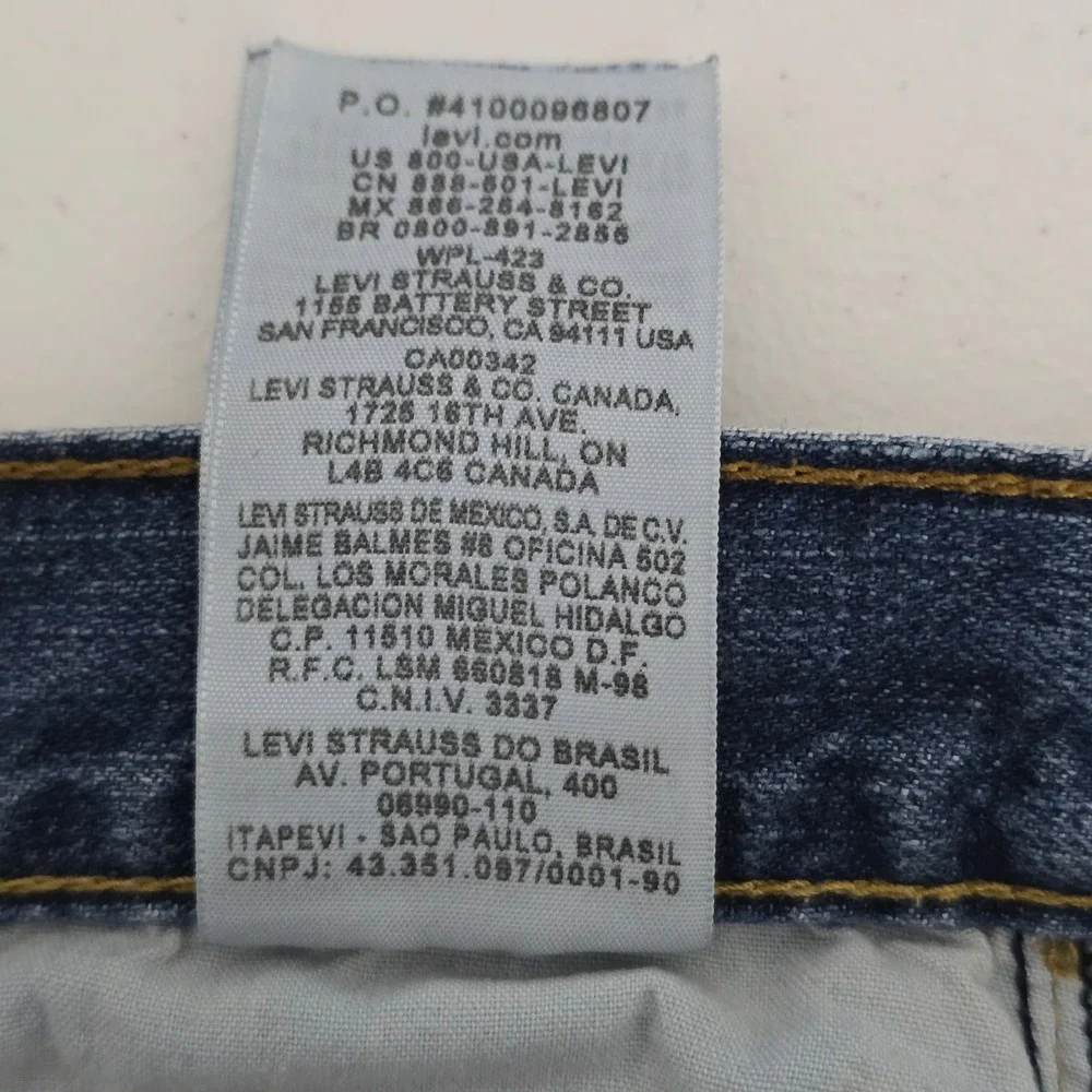 Y2K Levis 569 Loose Straight Jeans Mens 34x30 Blue Medium Wash Denim 100% Cotton
